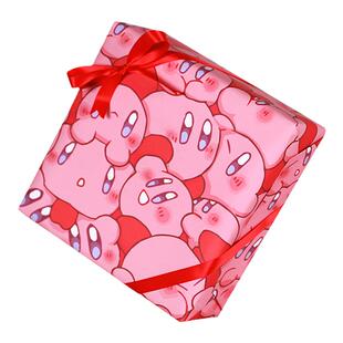 星之卡比七夕礼物儿童包装纸大尺寸可爱diy材料女朋友生日礼品纸