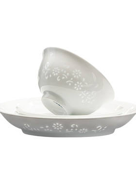 【高温玲珑瓷碗】正品不挂油餐具