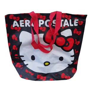 日系卡通KT猫编织袋新款休闲手提袋买菜单肩购物袋环保袋大容量