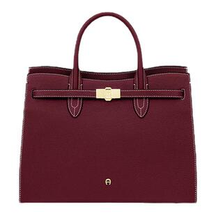 【新品】Aigner FARAH 大号女士牛皮革手提包大容量经典通勤
