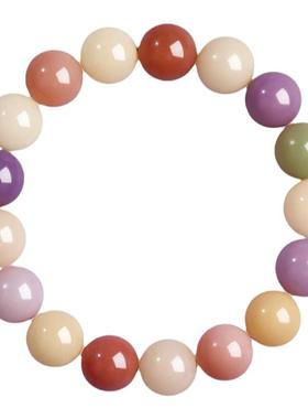 天然多彩菩提根手串女款指柔国风文玩菩提子佛珠男盘玩手链转运珠