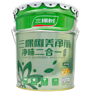 三棵树美净丽二合一内墙乳胶漆白色环保墙面漆自刷家用翻新涂料