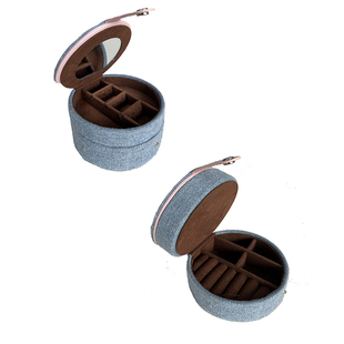 SummerEver “双层蛋糕”旅行便携小型首饰盒耳钉戒指饰品收纳盒