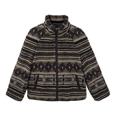 费尔岛复古摇粒绒立领保暖外套