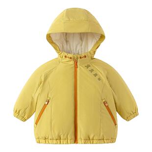 巴拉巴拉婴儿宝宝棉服男小童连帽三防外套女童2026秋冬新款面包服