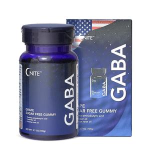 【进口】美国GNITE睡眠软糖GABA60粒舒压辅助入眠氨基丁酸晚安糖