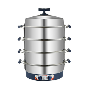 商用大容量第四代无磁电蒸锅家用多层不锈钢电蒸笼蒸菜保温2100W