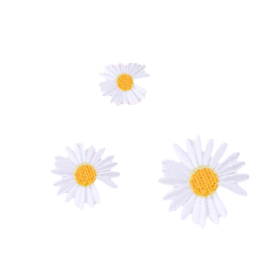 权志龙同款雏菊小菊花刺绣自粘布贴衣服高帮帆布鞋手帐装饰补丁贴