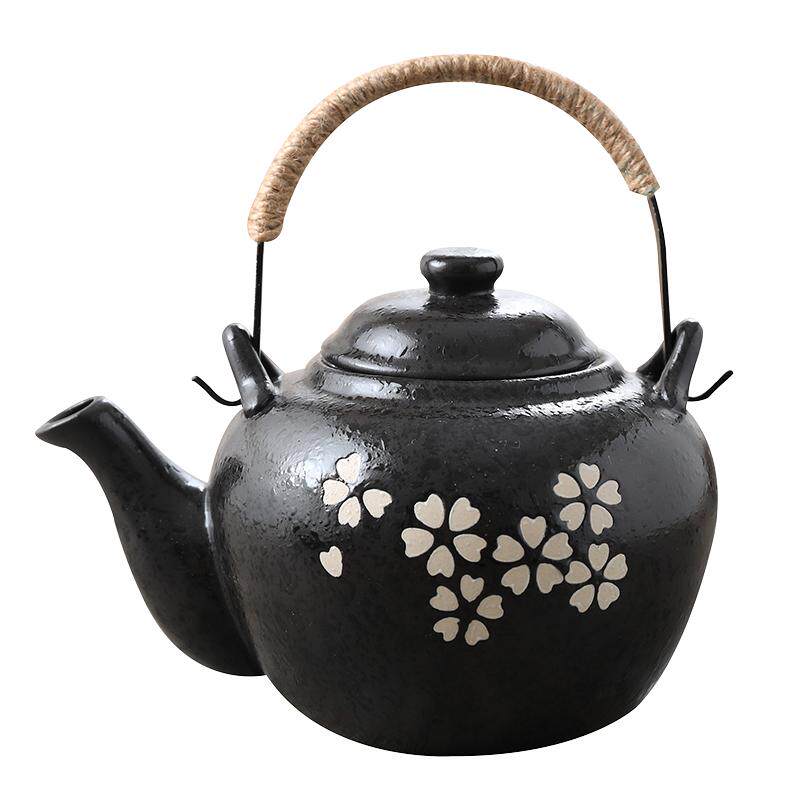 日式陶瓷茶壶下午喜庆红色