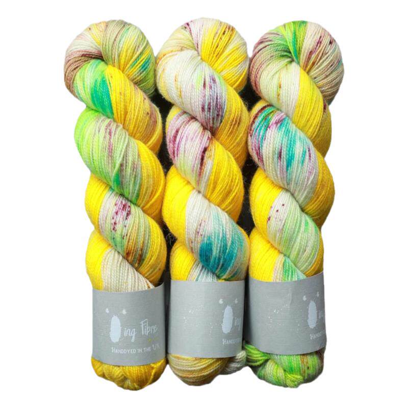 Qing Fibre 进口手染线 High Twist BFL 羊毛高捻毛线 100g/365m
