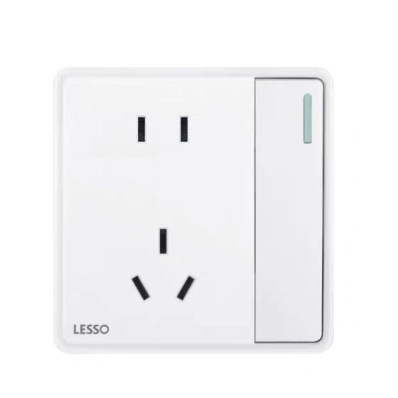 LESSO联塑正品一开五孔明线多控开关