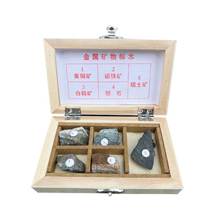 地质队工程师定制金属矿物矿石标本5种科学器材地理教学仪器