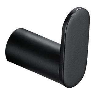 浴室毛巾挂钩打孔强力承重厕所手巾挂勾卫生间浴巾不锈钢粘钩黑色