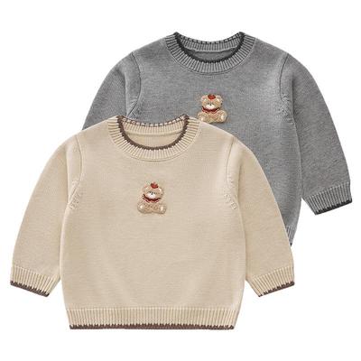 拉比儿童棉线半高领保暖套头毛衣