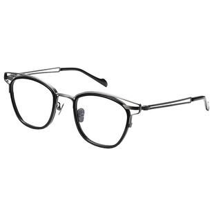 超轻纯钛复古手造板材特色蝴蝶型眼镜框男款全框大脸女小众设计师