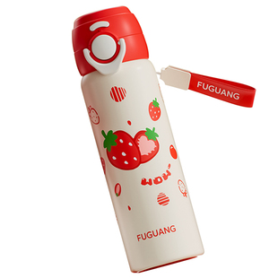 富光保温杯女士新款一盖双饮口水杯儿童中小学生专用水壶吸管杯子