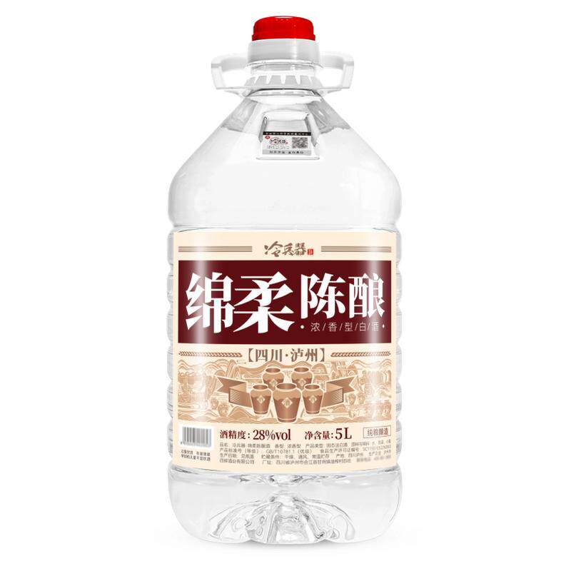 绵柔陈酿28度约2.5/5L低度高粱