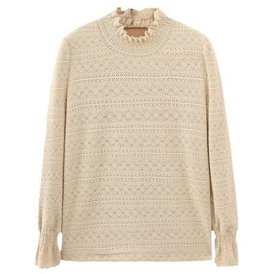 宛宛气质蕾丝加厚打底衫