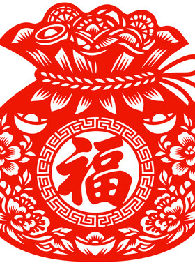 福袋窗花福字静电贴纸招财进宝玻璃贴窗贴2026新年马年春节水贴