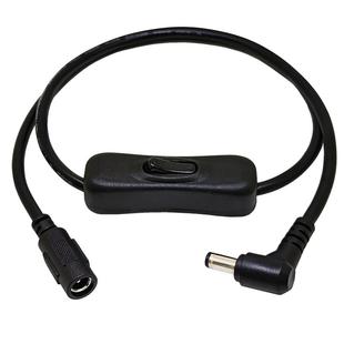 DC插头带开关电源线9V12V24V弯头连接线LED灯公母延长5.5mm兼容口