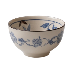 舍里中式陶瓷米饭碗家用釉下彩高颜值餐具复古吃饭碗面碗喝汤小碗