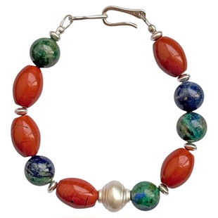 上上签/马年本命年手串 红碧玉凤凰青金石纯银手链新年祝福礼物女