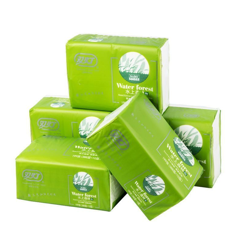 双灯卫生纸 水上森林白压花厕纸草纸方块纸柔韧加厚平板纸实惠装
