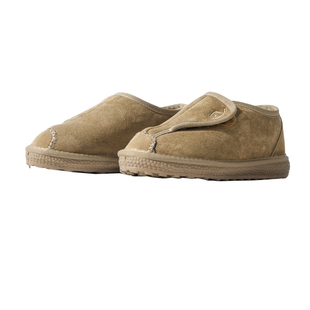 加绒保暖鞋男冬季仿麂皮防滑魔术贴复古百搭防风外穿一脚蹬棉鞋子