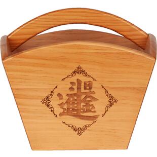 招财斗仿古老米斗木制日进斗金摆件升斗木头斗老式实木雕升子四方