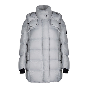 允硕新品中长款羽绒服女装连帽立领三星安心绒保暖加厚816126