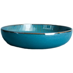 日式陶瓷碗 家用汤盘汤碗个性盘网红碗大号拉面碗北欧ins风格餐具