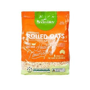 澳大利亚进口BindaValley宝德谷快熟全麦澳洲燕麦片速食早餐500g