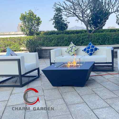 定制欧美燃气火盆景观火炉户外家具户外燃气取暖器户外咖啡桌