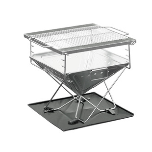 黑鹿燎原焚火架不锈钢烽火台折叠便携冬季生碳取暖围炉煮茶烧烤炉