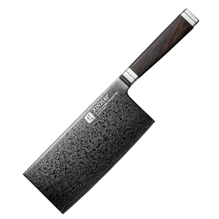 信作大马士革钢菜刀中式切片刀薄片刀家用厨房刀锋利锻打刀具