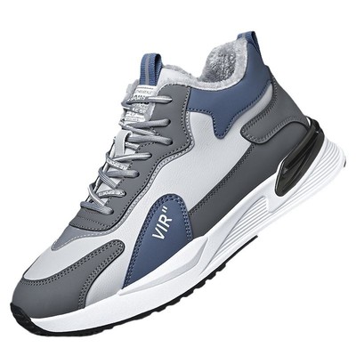 加厚棉鞋保暖百搭防滑皮面阿甘鞋