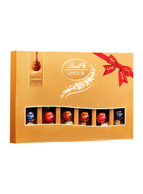 Lindt/瑞士莲官方正品软心巧克力22粒礼盒装264g节日送礼休闲零食