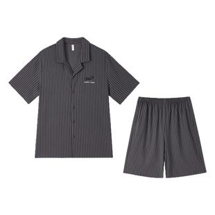 BE男士纯棉睡衣夏季短袖短裤男夏家居服套装男款2026新款全棉夏天