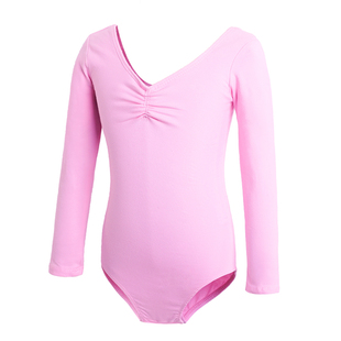 儿童舞蹈服装秋冬女孩体操长袖练功芭蕾舞服中国民族连体考级舞服