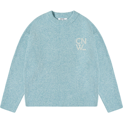 陈伟霆CANOTWAIT标语印花毛衣