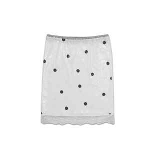 ECHOADE俏皮时髦 甄选苗丝珠片经典A字版型及膝波点亮片半身裙