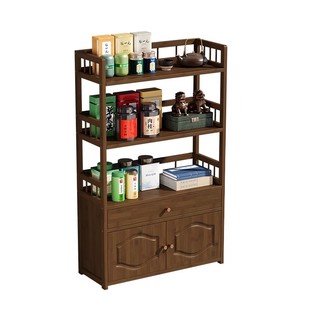 茶叶柜落地收纳储物柜客厅楠竹边柜边几办公室茶具置物架茶水柜子