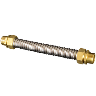 304不锈钢中央空调波纹管4分6分1寸双外丝铜头金属软管DN15 20 25