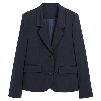 达佳诗通勤长袖平驳领西装