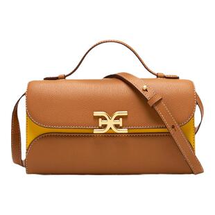 SAM EDELMAN山姆爱德曼小方包单肩斜跨手提通勤牛皮银色女KINNEY