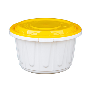 圆形一次性餐盒防盗锁扣外卖打包盒快餐盒酸菜鱼麻辣烫饭盒便当盒