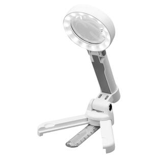台式放大镜充电带灯可折叠手持老人阅读手机维修挑刺微雕高清高倍