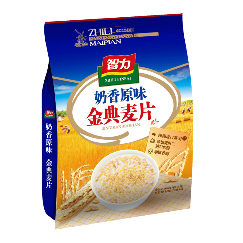 智力牛奶奶香原味金典麦片510营养复合麦片