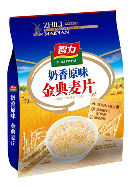 智力牛奶奶香原味金典麦片510g营养早餐燕麦片即食代餐冲饮小袋装