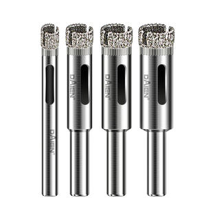 玻璃钻头瓷砖钻孔神器大理石玉石岩板打孔金刚砂开孔器6/8/10/12